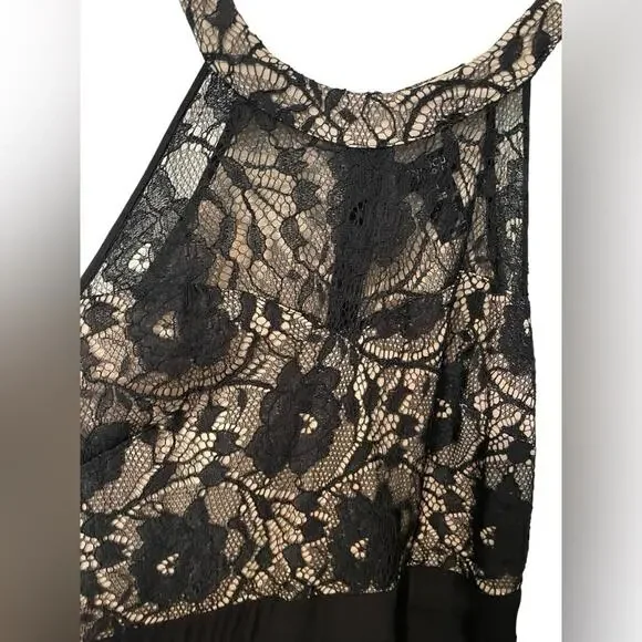 Enfocus Studio Black and Cream Evening Formal Dress - Size 14 - Picture 2 of 6